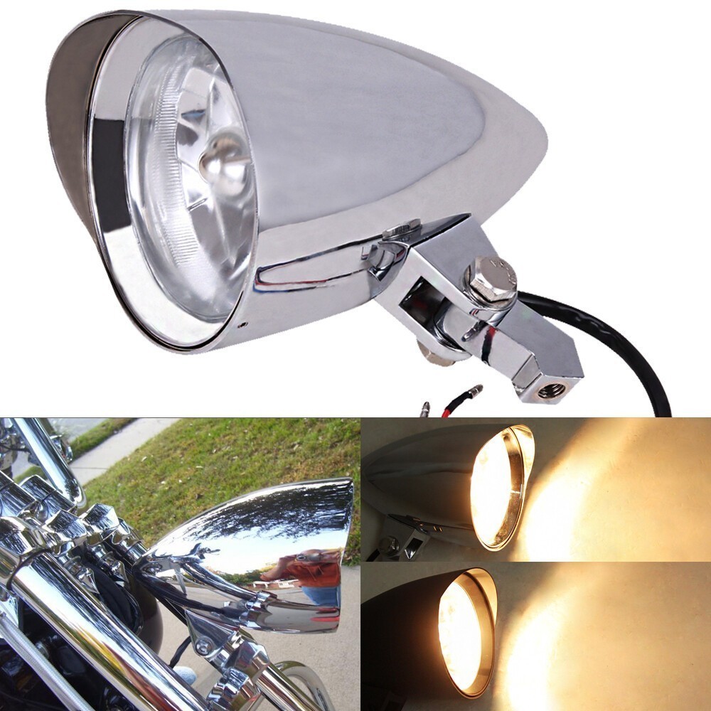 Motorcycle Bullet Headlight For Harley Dyna Sportster XL Softail Bobber Chopper