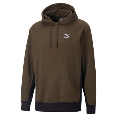 

Puma Classics Block Pullover Hoodie Mens Green 53561962, Зеленый