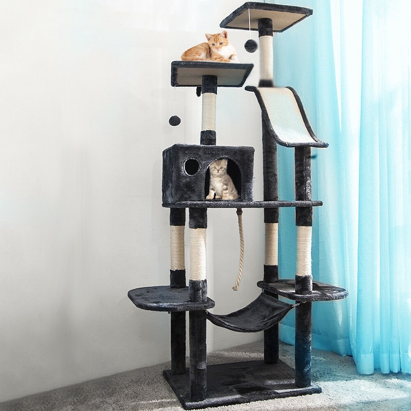 170cm Cat Tree Climbing Frame Tower Condo Scratching Kitten Pet