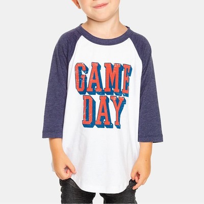 Chaser Boy s Raglan Game Day Graphic T Shirt 3/4 Sleeves Tee Size 6 NWT