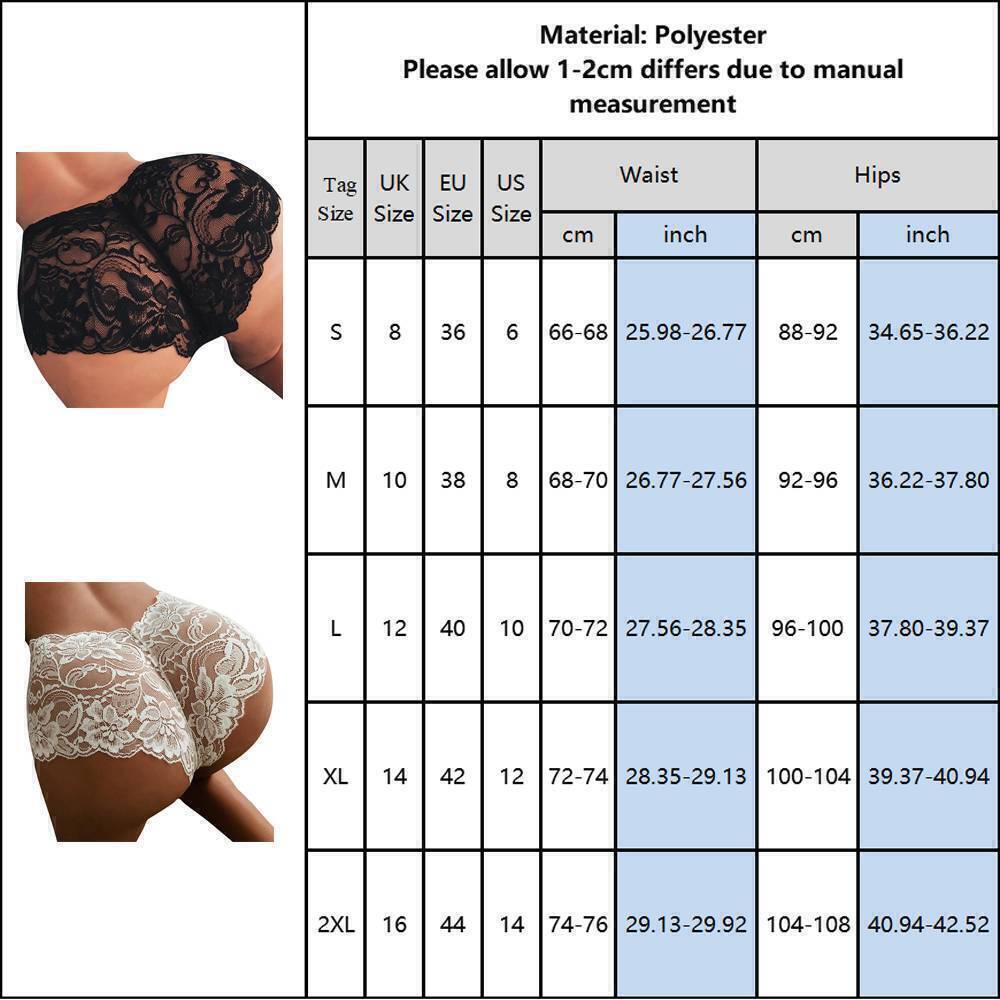 Women Lace French Knickers Lingerie Crotchless Panties Shorts Briefs Underwear