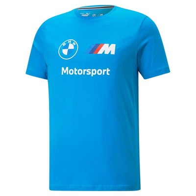 

Puma Bmw Mms Ess Logo Футболка с круглым вырезом и коротким рукавом Мужские синие повседневные топы 53624, Синий, Puma Bmw Mms Ess Logo Crew Neck Short Sleeve T-Shirt