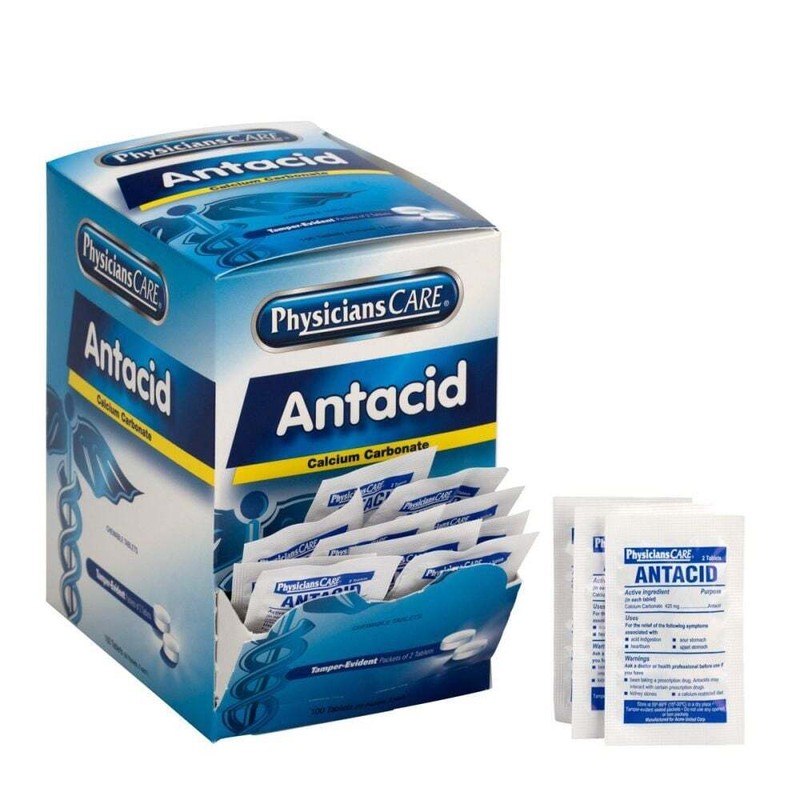 First Aid Only Physicianscare 420Mg Antacid Medication Tablets