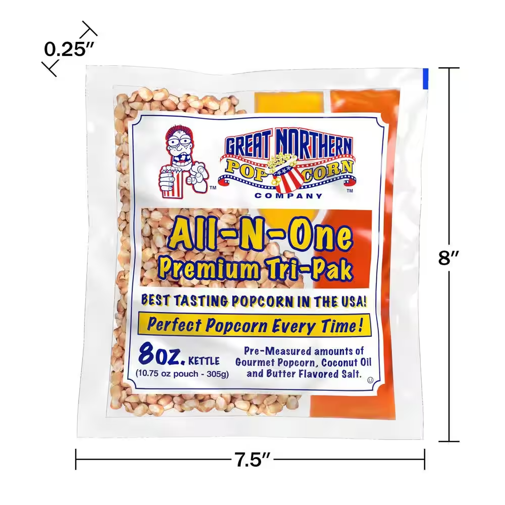 Great Northern Movie Theater-Style Popcorn Packets - All-in-