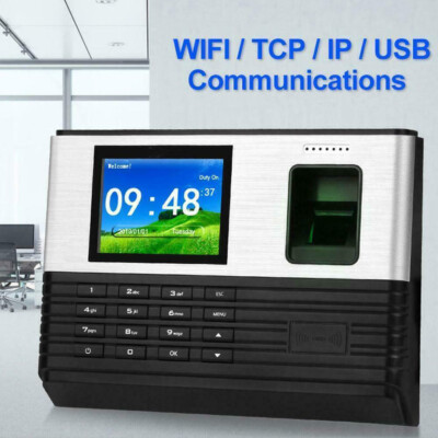 Realand Time Employee Attendance Fingerprint ID WiFi TCP IP Access control