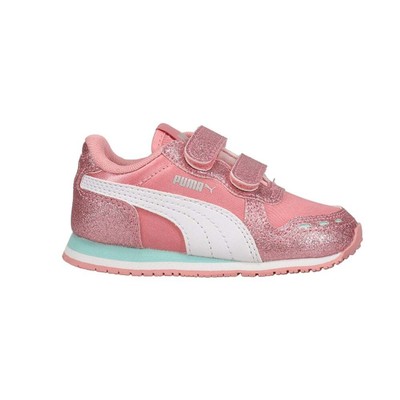 

Розовые кроссовки Puma Cabana Racer Glitz без шнуровки для девочек, повседневная обувь 370986, Розовый, Puma Cabana Racer Glitz Slip On Toddler