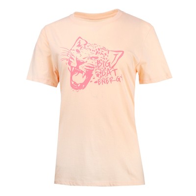 Женская футболка с круглым вырезом и коротким рукавом Puma Cat Energy Graphic, оранжевый повседневный топ