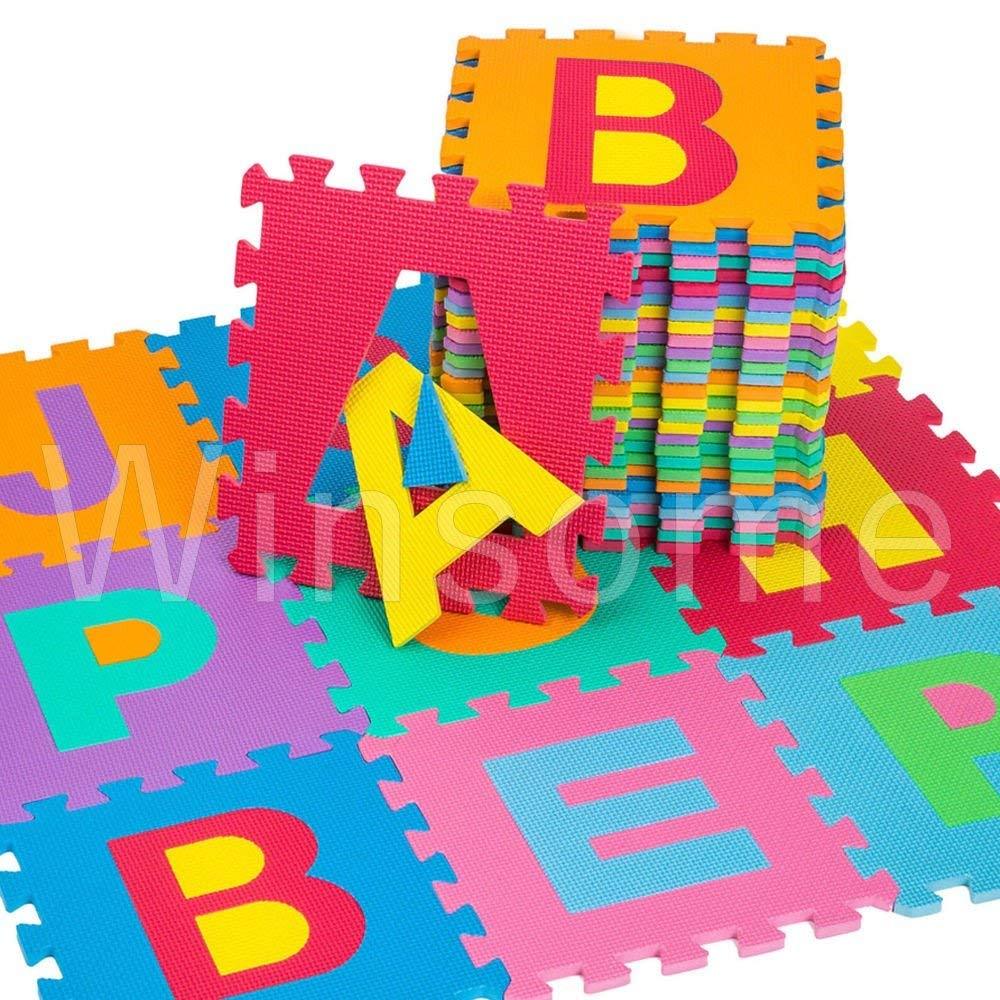 26pcs Complete Large Alphabets Kids Baby Play Soft Puzzle Mat Foam