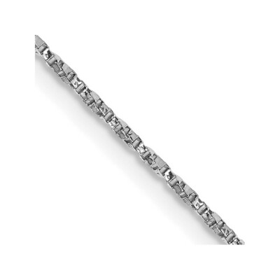 Pre-owned Skyjewelers Real 14kt White Gold 24 Inch .95mm Twisted Box With Lobster Clasp Chain; 24 Inch