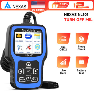 Car OBD2 Diagnostic Tool OBDII Scanner Battery Tester Check Engine NEXAS NL101