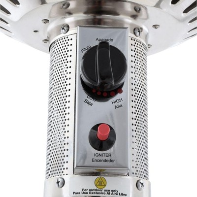 Gardensun Propane Patio Heater 41000 BTU Adjustable Heat Control Stainless Steel
