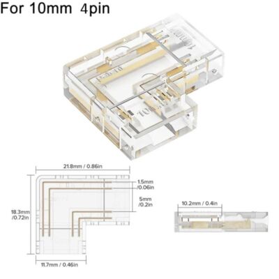 90 Degree L Shape Cover Connectors LED Strip Connector Terminal