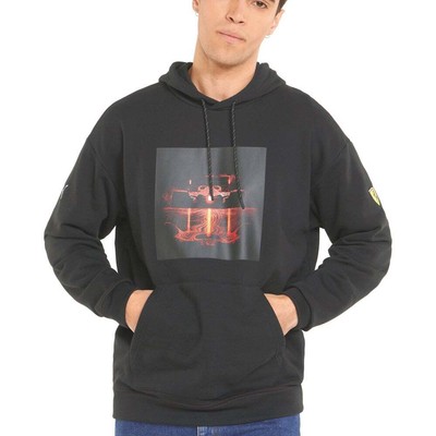 

Puma Scuderia Ferrari Nightride Graphic Hoodie Mens Black Casual Outerwear 53484, Черный
