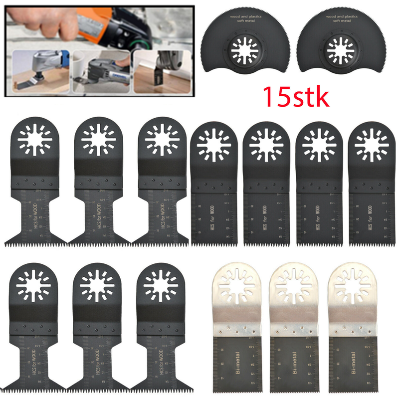 15-tlg Multifunktionswerkzeug Zubehör Für Fein Bosch Makita Multitool Werkzeug -