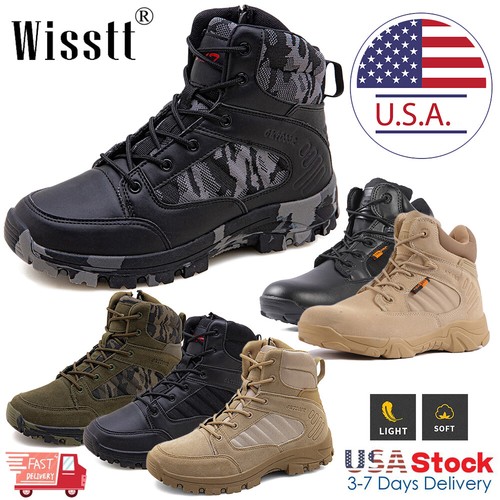 S Army Combat Work Fishing Tactical Desert Jungle Military Hiking Boots Shoes