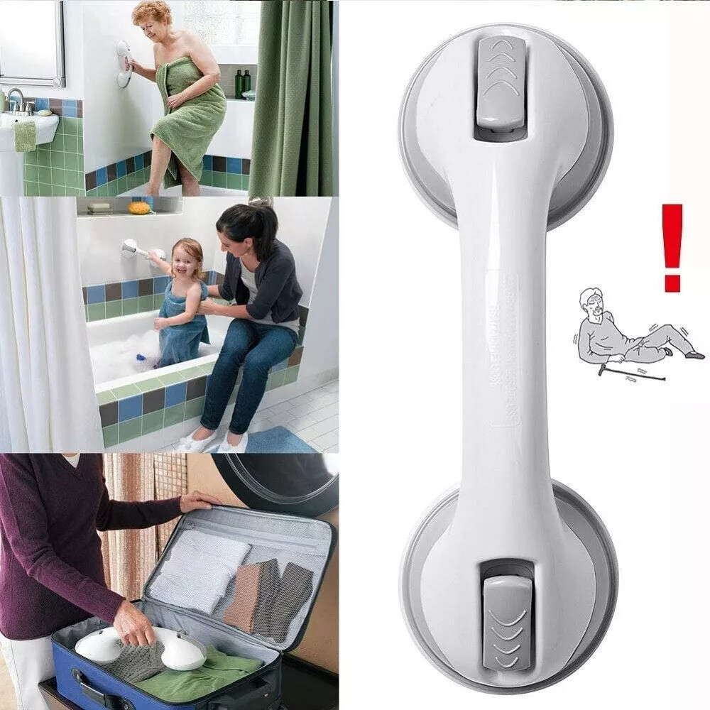 2Pack Shower Grab Bar 12" Showers Suction Bar Handle Bathroom Safety Grip Handle