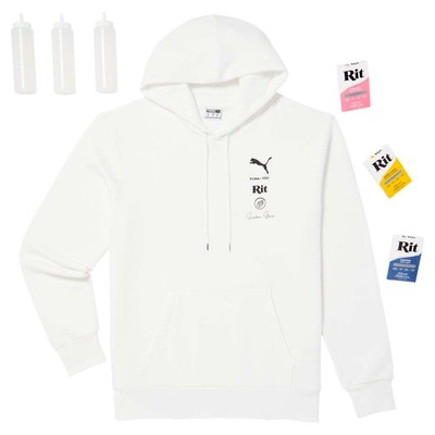 

Puma Tie Dye Kit Pullover Hoodie Mens White Повседневная верхняя одежда 932847-01, Белый