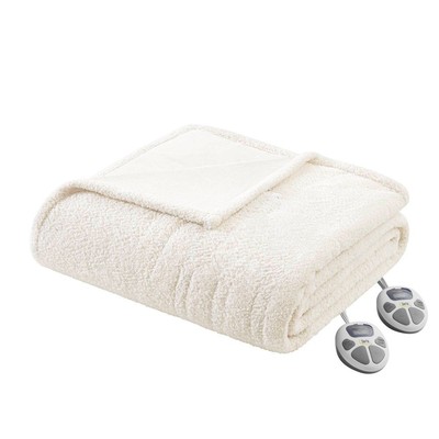 Serta Twin Dream Soft Heated Blanket Ivory