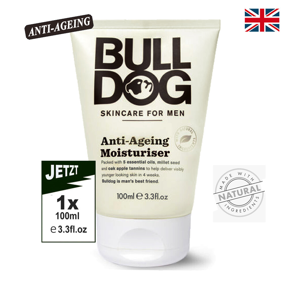 BULL DOG Anti-Ageing Moisturiser 100ml - SKINCARE FOR MEN, Hautpflege für Männer