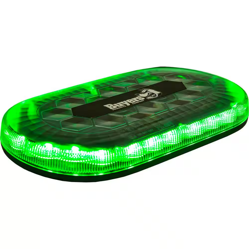 13 In. Warning Multi-Mount Strobe Work Light Bar Amber/Green