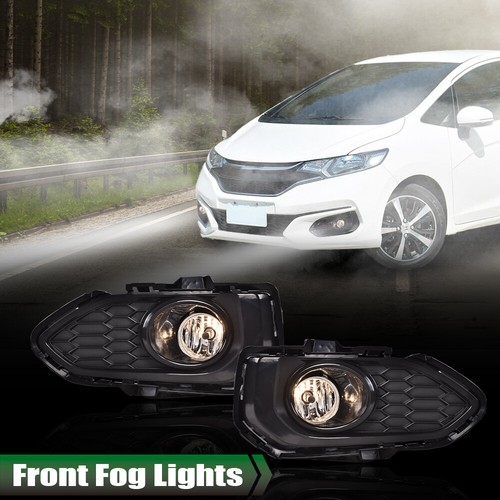 Clear Bumper Fog Lights Driving Lamps Left+Right Fit For 2018-2020 Honda Fit