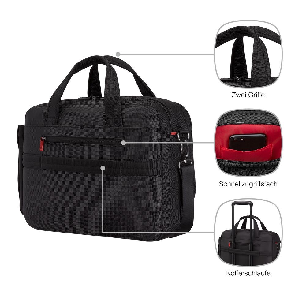 WENGER Laptop-Aktentasche Cosmic Brief 16" Laptop 10" Tablet-Fach 17 L Schwarz - Bild 9 von 10