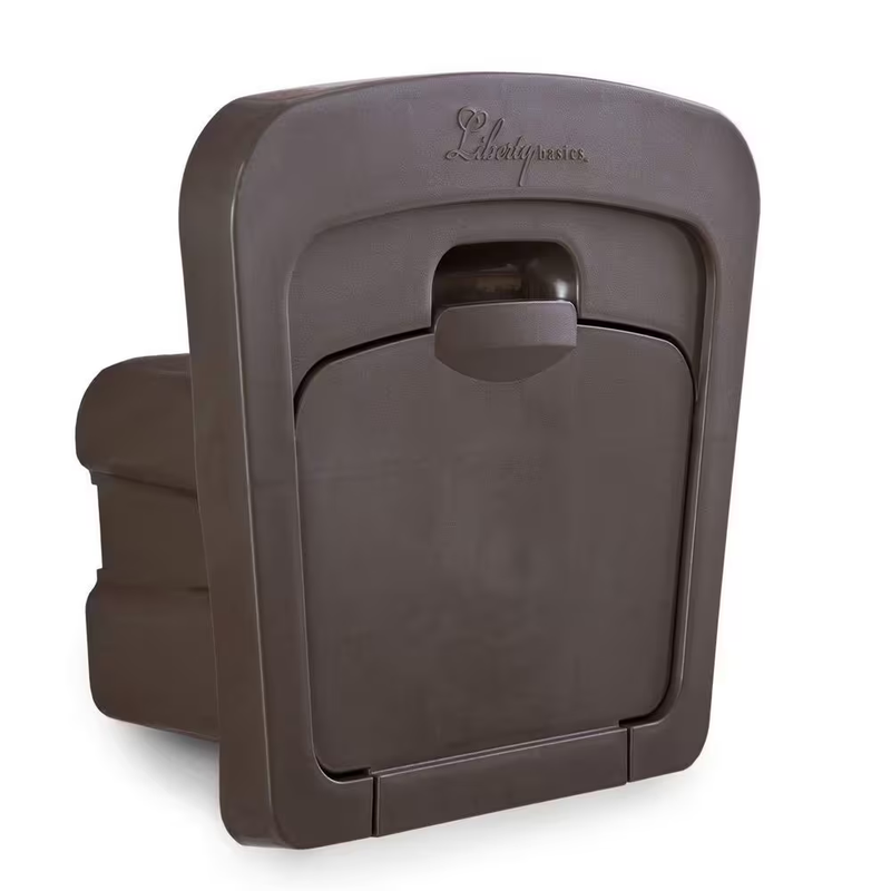 Hose Hanger W/ Storage Compartment Garden Yard Closet Holder Box Water Ft Brown