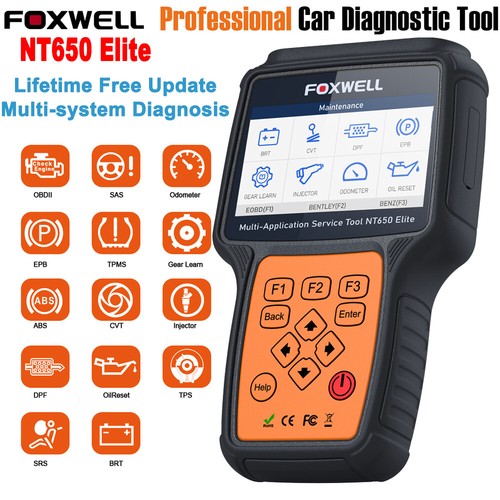 Foxwell Nt650 Elite Obd2 Diagnostic Scanner Dpf Abs Srs Injector Tpms