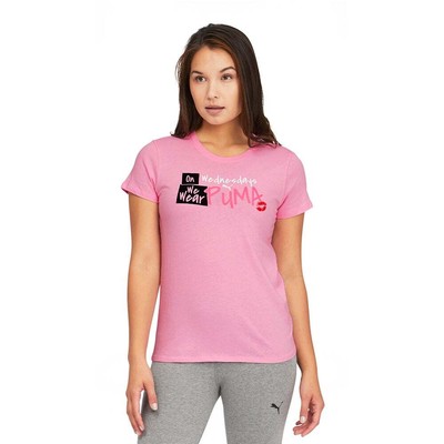 

Футболка Puma Mean Girls с круглым вырезом и короткими рукавами, женская, размер , спортивная, повседневная, Розовый