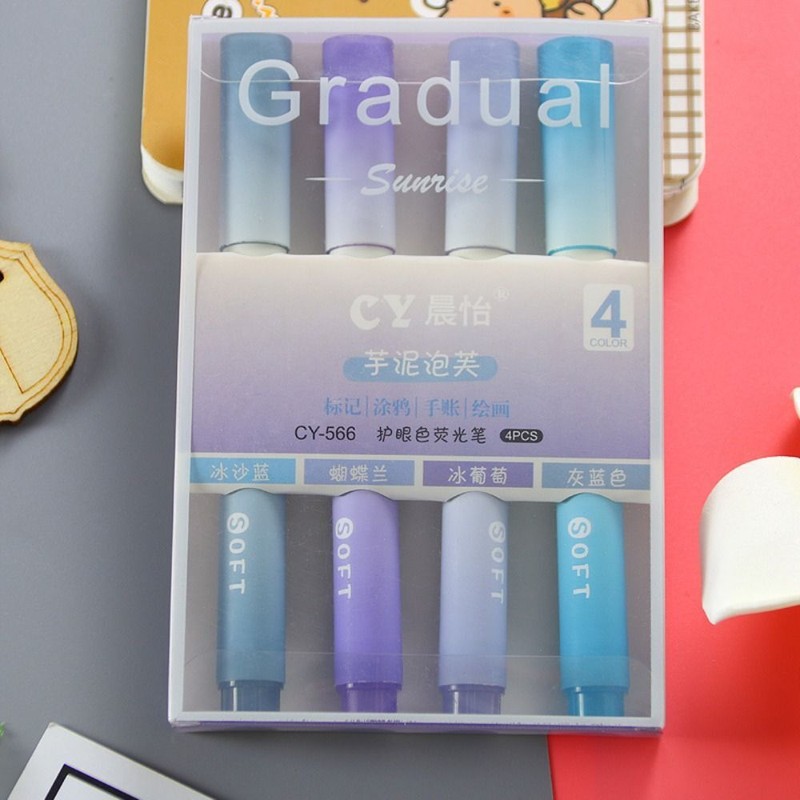 Writing Tools Key Points Markers Eye Care Highlighter Pen Set Color Pen