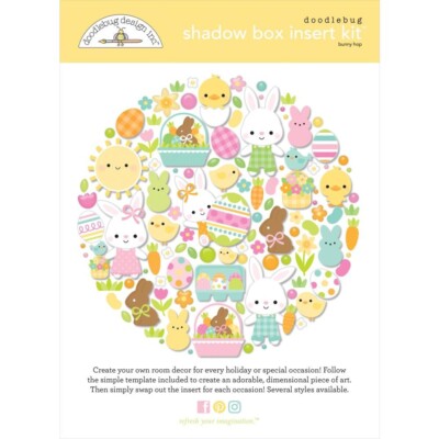 Doodlebug ~ SHADOW BOX INSERT KIT ~ Bunny Hop