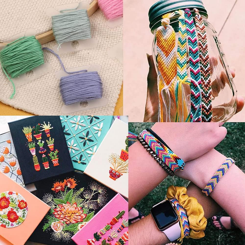 660Pcs Friendship Bracelet String Kit with Storage Box, Embroidery Floss Kit Inc