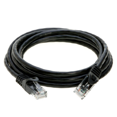 CAT6e / CAT6 Network Patch Cable RJ-45 Ethernet LAN Cable Black 1.5FT - 20FT LOT