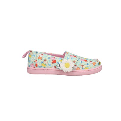 Слипоны TOMS Peppa X Alpargata для маленьких девочек Размер 4 М на плоской подошве Повседневные 10017623T