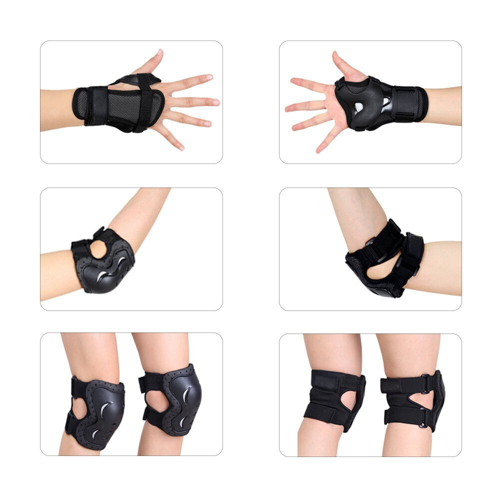 Adult Wrist Elbow Knee Pads Skateboard Roller Skate Bike Protective Gear Guard