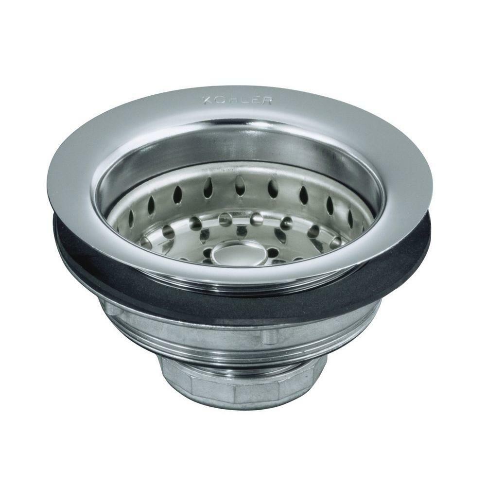 KOHLER 41/2 In. Sink Strainer Drain Polished Chrome Kitchen Sink Drain
