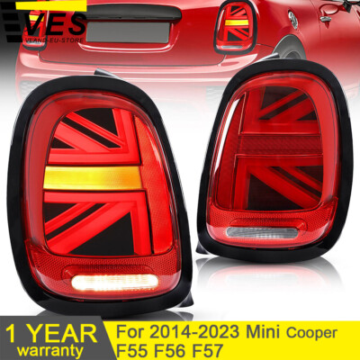 VLAND Red LED Tail Lights For 2014-2023 Mini Cooper F55 F56 F57 Lamps Sequential