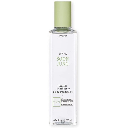 Тоник Etude House Soon Jung Centella Relief Toner, 6,76 жидких унций, Эксп.7. 19. 2024