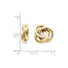 Pre-owned Skyjewelers Real 14kt Yellow Gold Polished Love Knot Earring Jackets
