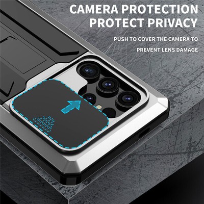 For Samsung Galaxy S24 Ultra Plus S24 Metal+Full hard bak hard Silicon case