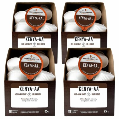 Kenya AA | 72 K-Cups, 2.0 Compatible | Fresh Roasted Coffee