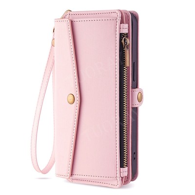 Case for Samsung S24 S23 S22 S21 S20 Plus Ultra Leather Zipper Wallet Flip Cover