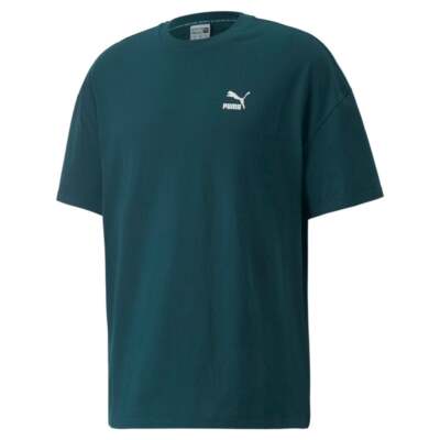 

Puma Classics Крупногабаритная футболка с круглым вырезом и коротким рукавом Мужские зеленые повседневные топы 53, Зеленый, Puma Classics Oversized Crew Neck Short Sleeve T-Shirt
