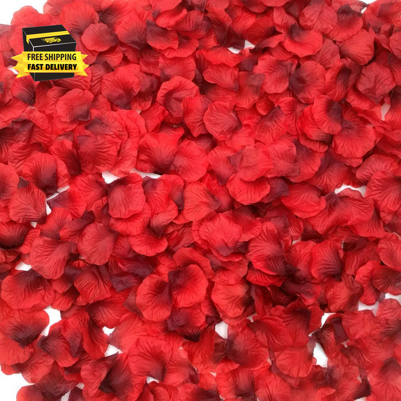 2200 PCS Dark-Red Silk Rose Petals for Valentine'S Day,Romantic Night,Wedding,Pr
