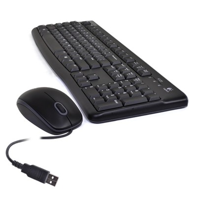 Logitech MK120 Desktop USB Keyboard & Optical Mouse Kit (Black)
