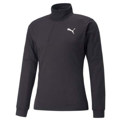 

Puma Train Off Season Zip Mock Neck Training Толстовка Мужская Размер  52213601, Черный
