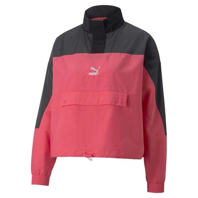 

Puma Swxp Relaxed Half Zip Woven Jacket Женская розовая повседневная спортивная верхняя одежда 53, Розовый, Puma Swxp Relaxed Half Zip Woven Jacket