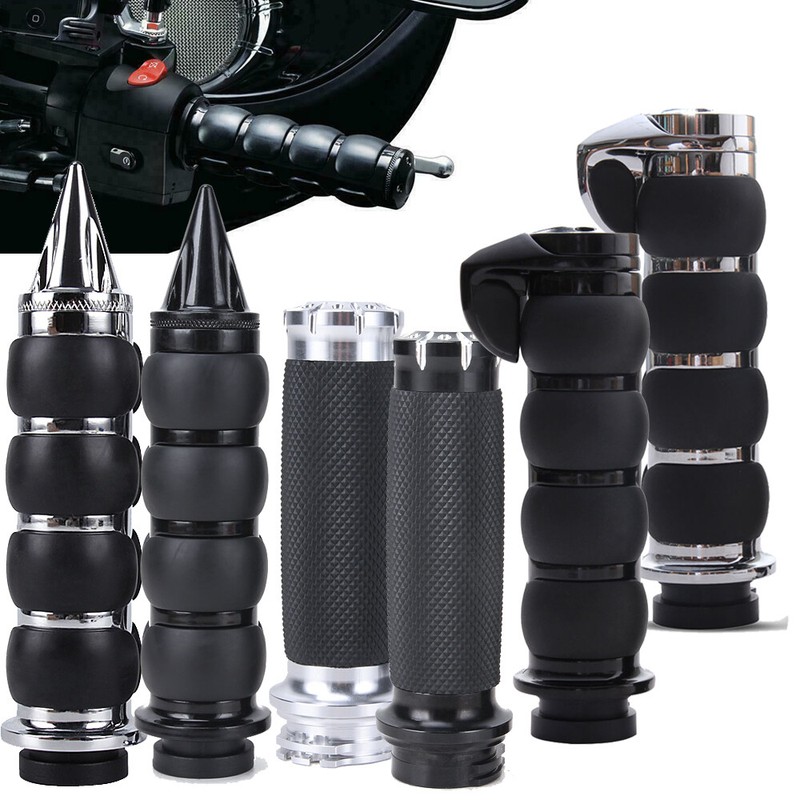 1” Motorcycle Handle Bar Hand Grips For Harley Sportster XL Honda Suzuki Yamaha