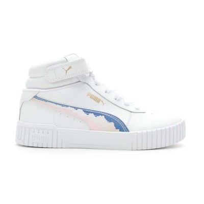 

Белые кроссовки Puma Carina 2.0 Mid Court на шнуровке для девочек, повседневная обувь 39141, Белый, Puma Carina 2.0 Mid Court Lace Up Youth