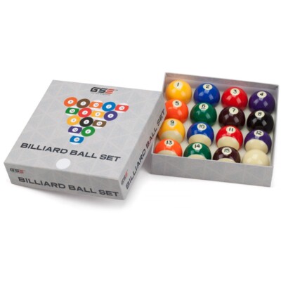 2-1/4'' Standard Regulation Size Billiard Balls Set 16-Piece Pool Table Balls Set